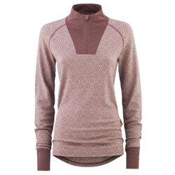 Kari Traa Voss Cashmere Mix 1/2 Zip Top Women's in Taupe